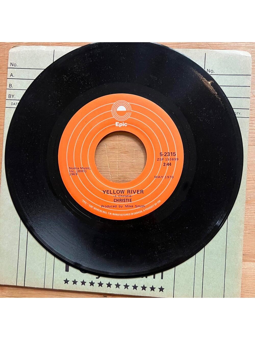 Christie/Mashmakhan - Yellow River/AS the Years go By 45rpm VG+ R10